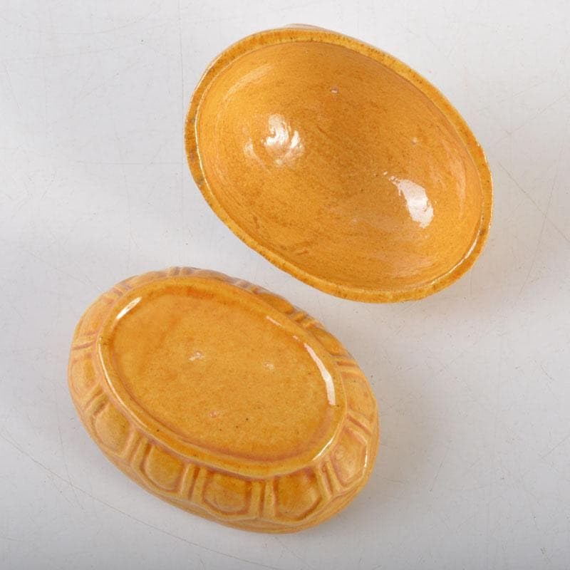 キッチン用品 茶道具 平戸焼 横石嘉助作 交趾三彩 鳥形 香合 共